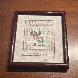 Vintage (1984) Framed Cross-Stitch